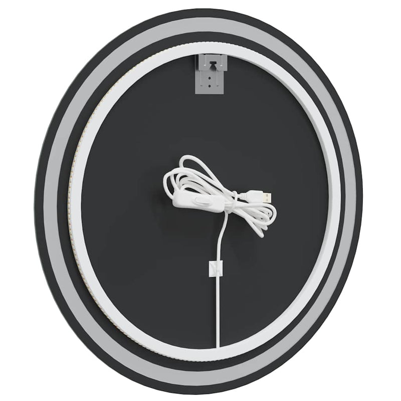 Oglindă de baie cu LED, 70 cm, rotundă