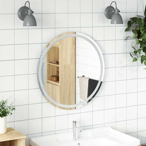 Oglindă de baie cu LED, 70 cm, rotundă
