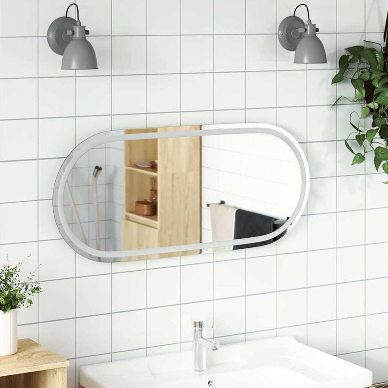 Oglindă de baie cu LED, 100x45 cm, ovală
