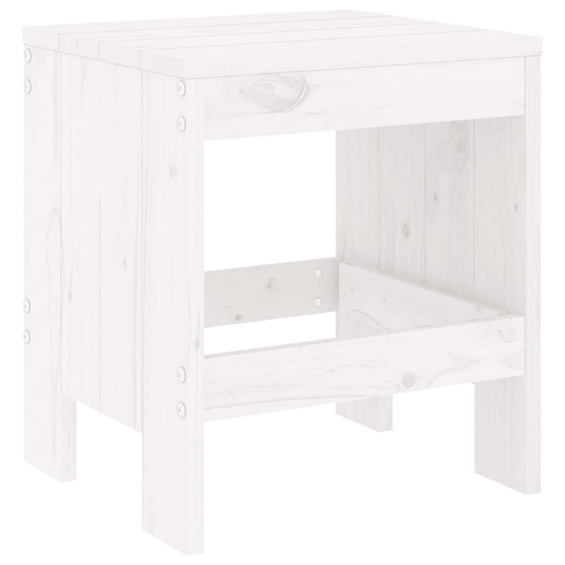 Set mobilier de grădină, 13 piese, alb, lemn masiv de pin