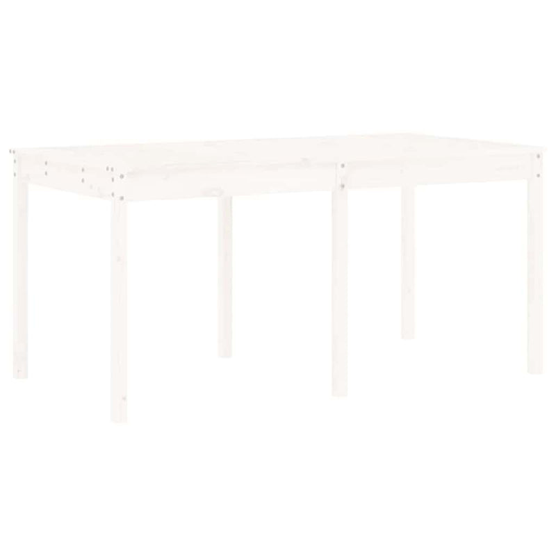 Set mobilier de grădină, 13 piese, alb, lemn masiv de pin