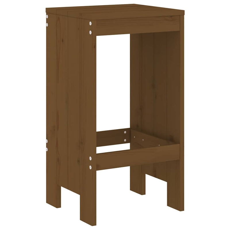 Set mobilier bar de grădină, 9 piese, maro miere lemn masiv pin