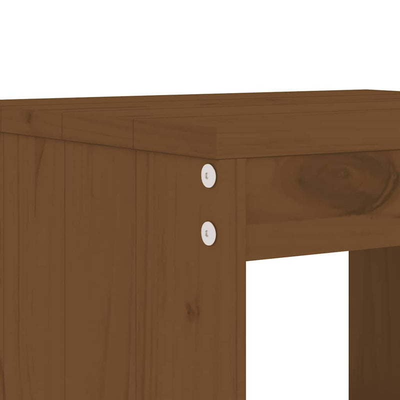 Set mobilier bar de grădină, 9 piese, maro miere lemn masiv pin