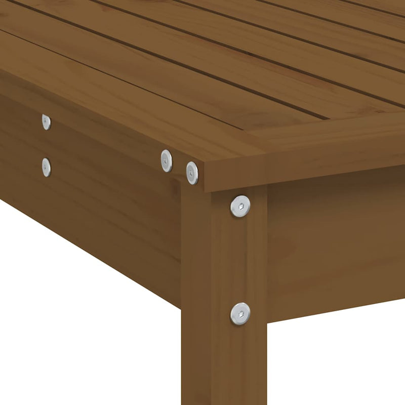 Set mobilier bar de grădină, 9 piese, maro miere lemn masiv pin