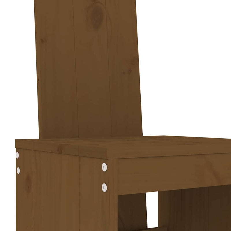 Set mobilier bar de grădină, 5 piese, maro miere lemn masiv pin