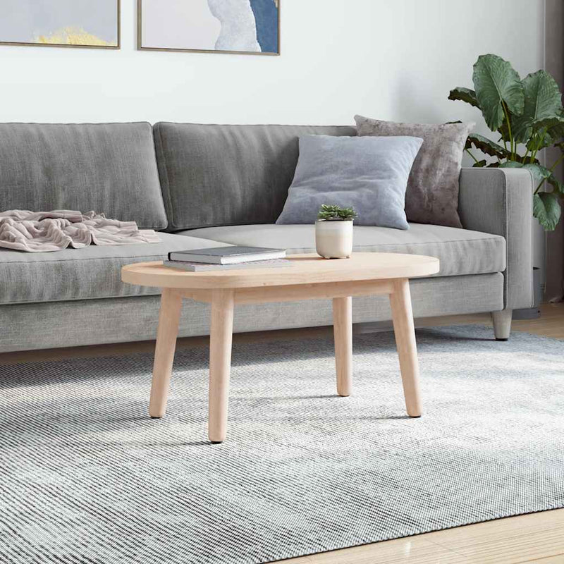 Blat de masă oval din lemn masiv de pin 70x35x2,5 cm
