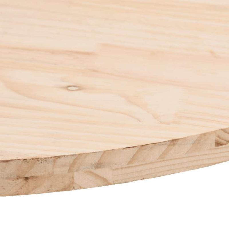 Blat de masă oval din lemn masiv de pin 100x50x2,5 cm