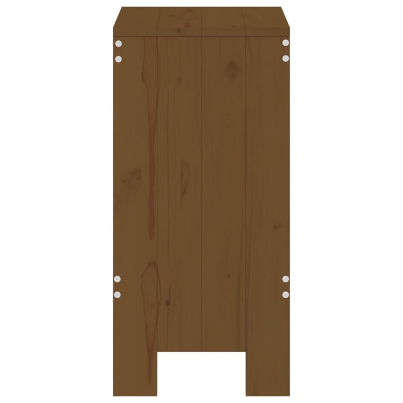Taburete de bar 2 buc. maro miere 40x36x75 cm lemn masiv de pin