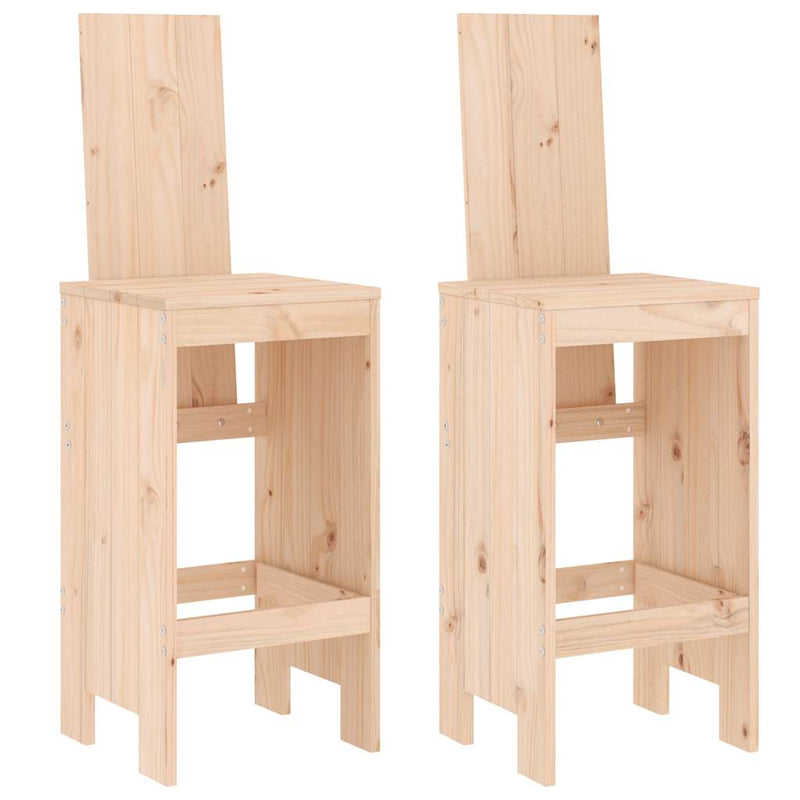 Scaune de bar, 2 buc., 40x42x120 cm, lemn masiv de pin