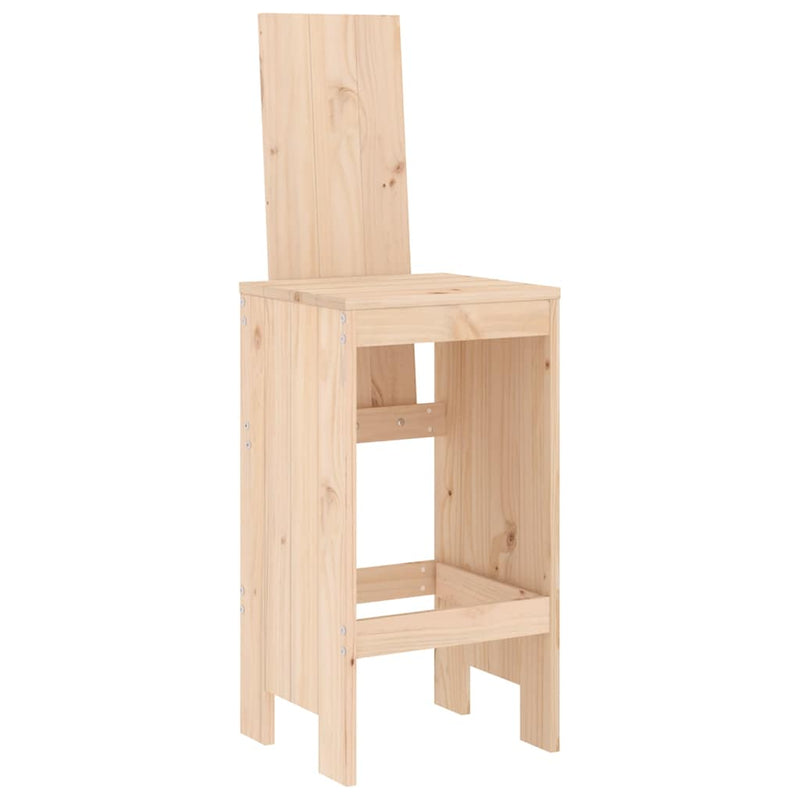 Scaune de bar, 2 buc., 40x42x120 cm, lemn masiv de pin