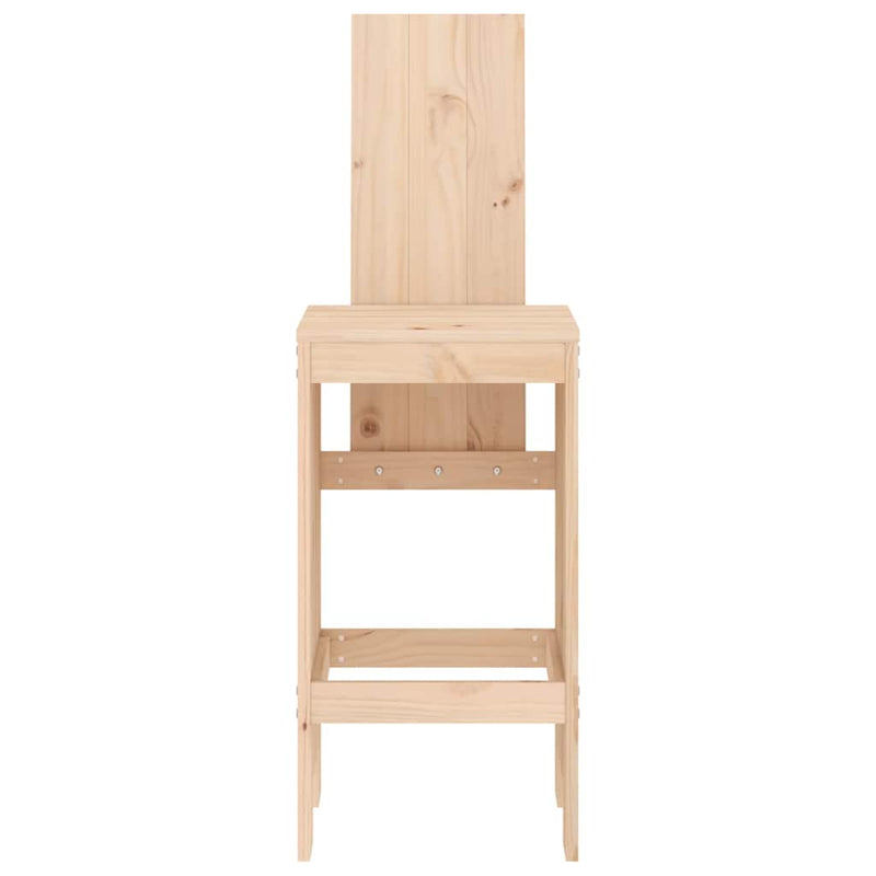 Scaune de bar, 2 buc., 40x42x120 cm, lemn masiv de pin