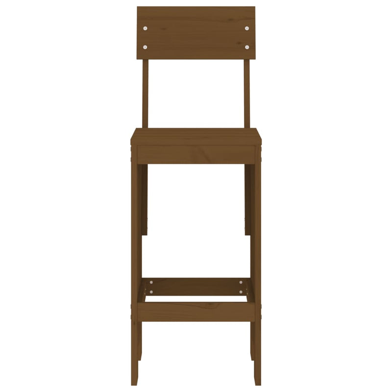 Taburete bar 2 buc. maro miere 40x48,5x115,5 cm lemn masiv pin