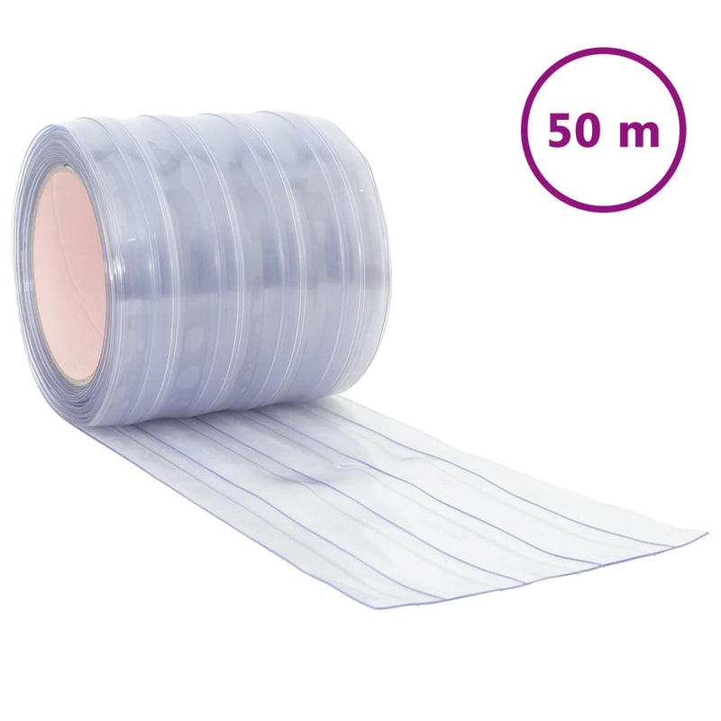 Perdea pentru ușă, transparent, 200 mmx1,6 mm 50 m, PVC