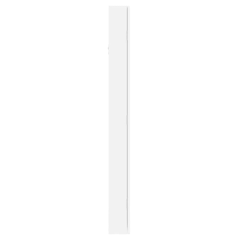 Dulap de bijuterii cu oglindă de perete, alb, 37,5x10x106 cm