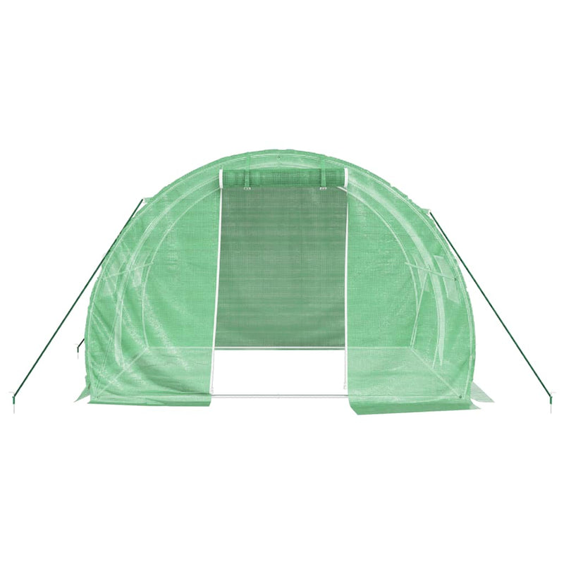 Seră cu un cadru din oțel, verde, 6 m², 3x2x2 m