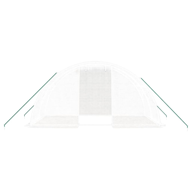 Seră cu cadru din oțel, alb, 8 m², 4x2x2 m