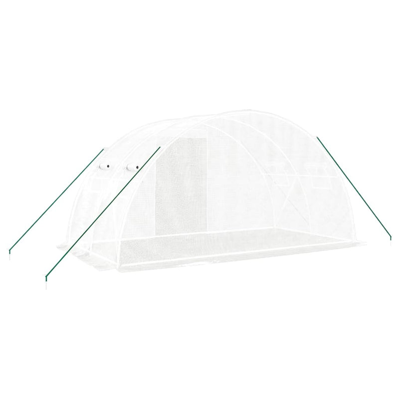 Seră cu cadru din oțel, alb, 8 m², 4x2x2 m