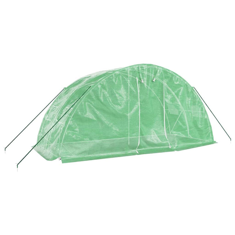 Seră cu cadru din oțel, verde, 10 m², 5x2x2,3 m