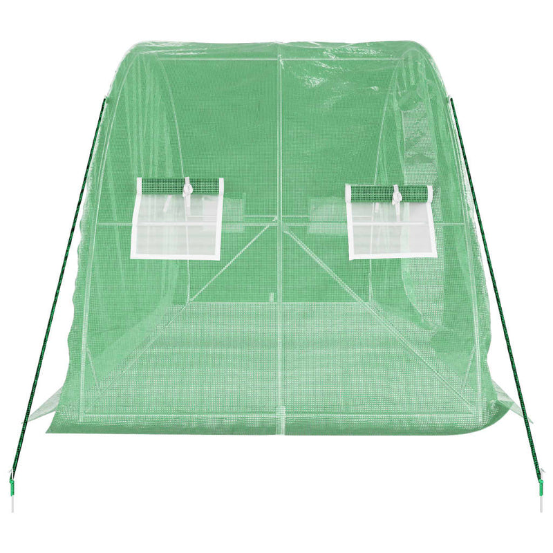 Seră cu cadru din oțel, verde, 10 m², 5x2x2,3 m
