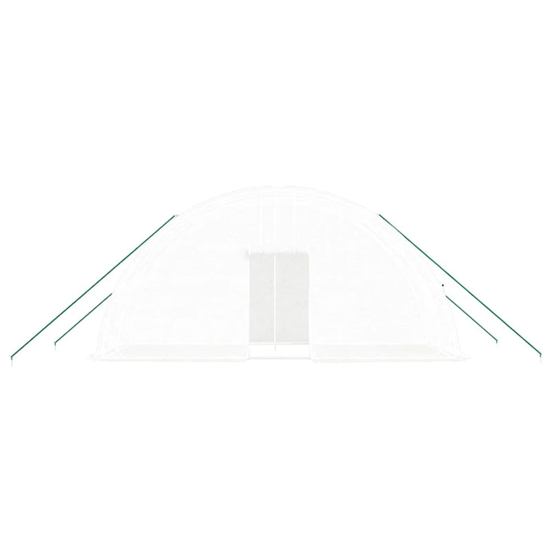Seră cu cadru din oțel, alb, 12 m², 6x2x2,85 m
