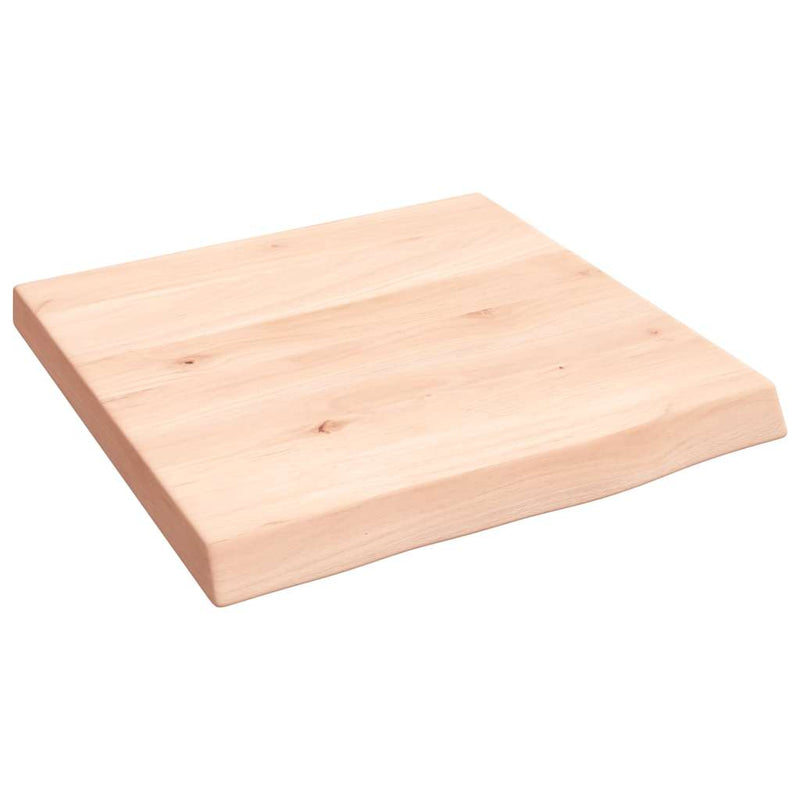 Poliță de perete, 40x40x(2-4) cm, lemn masiv de stejar netratat