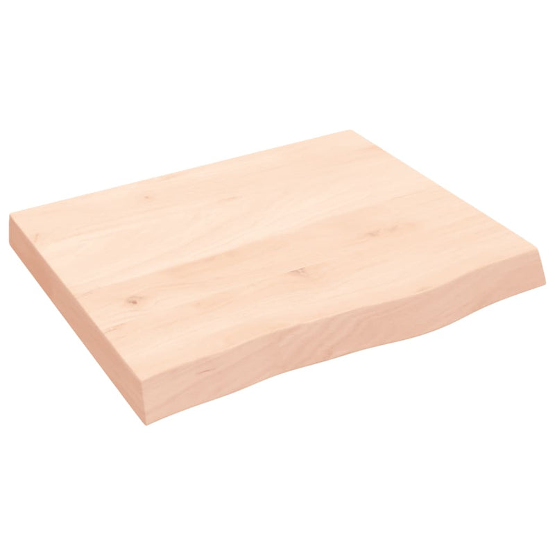 Poliță de perete, 60x50x(2-6) cm, lemn masiv de stejar netratat