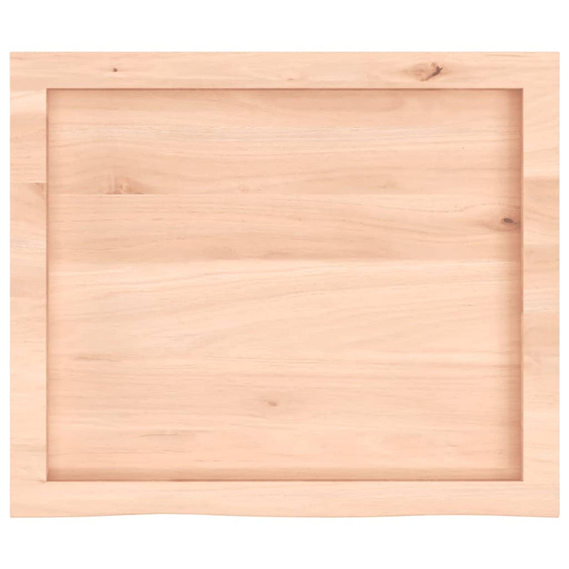 Poliță de perete, 60x50x(2-6) cm, lemn masiv de stejar netratat
