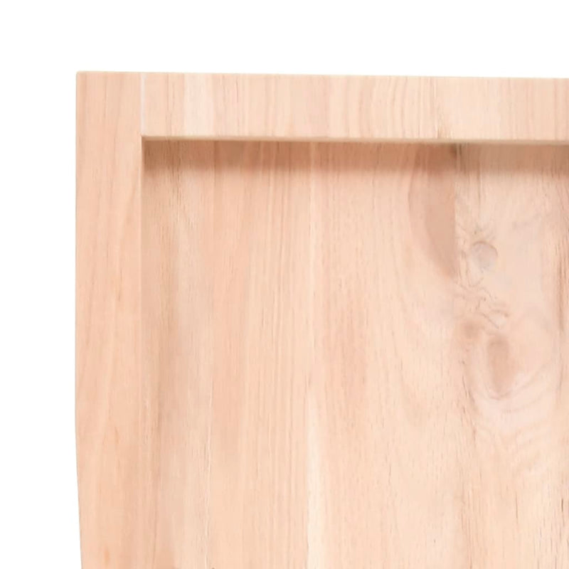 Poliță de perete, 60x50x(2-6) cm, lemn masiv de stejar netratat
