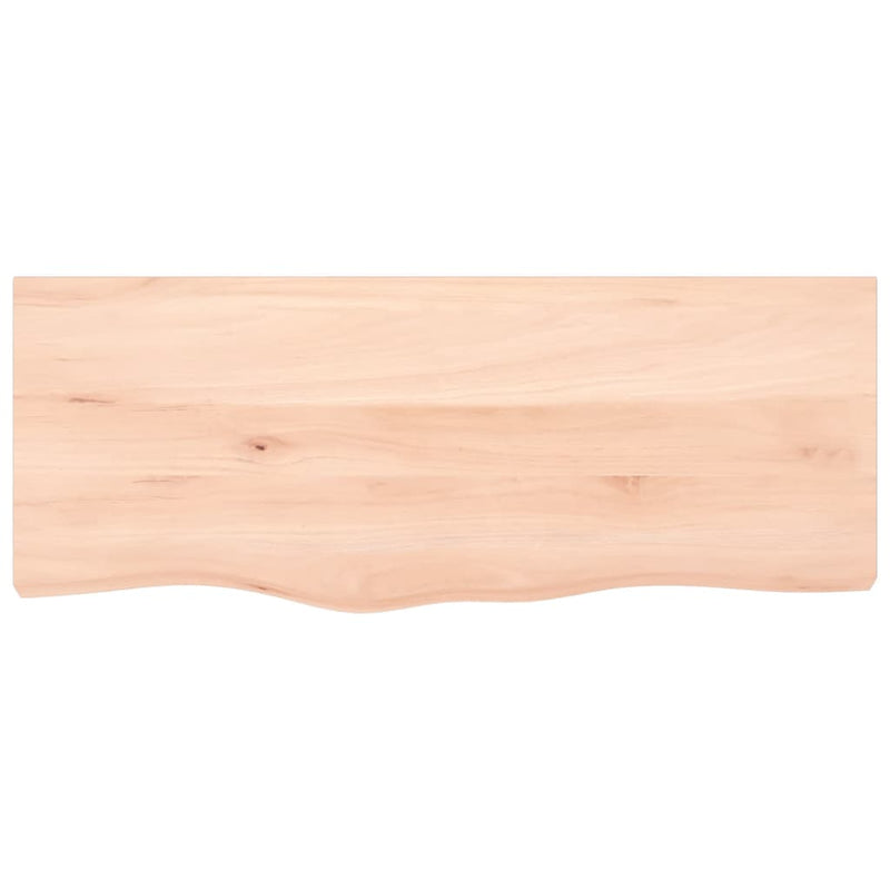 Poliță de perete, 100x40x(2-4)cm, lemn masiv de stejar netratat