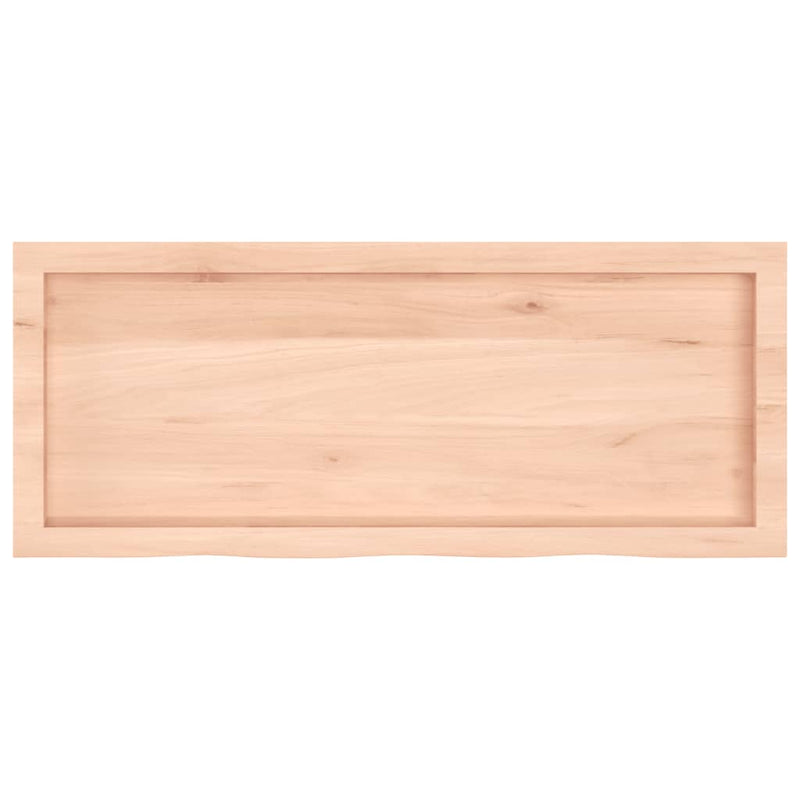 Poliță de perete, 100x40x(2-4)cm, lemn masiv de stejar netratat