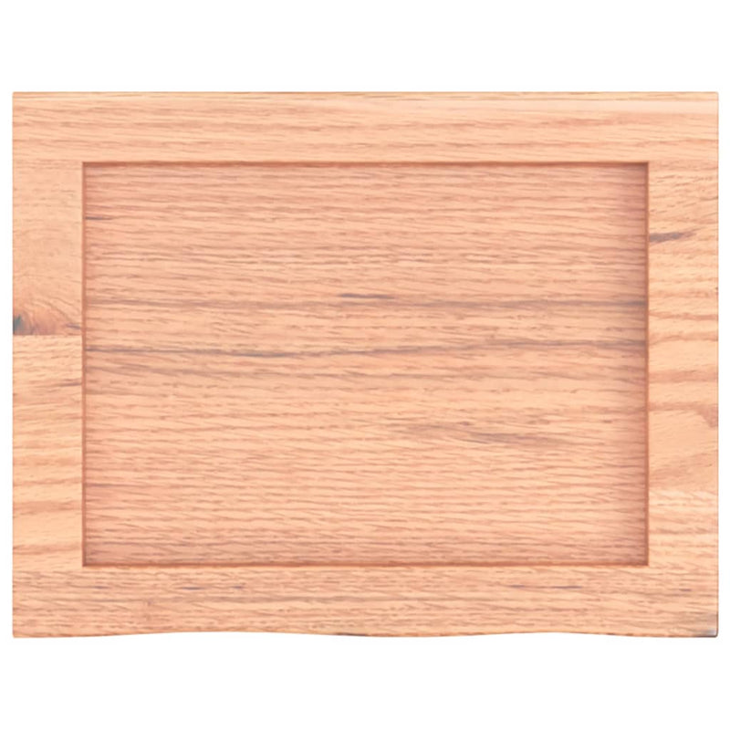 Raft de perete maro deschis 40x30x(2-6) cm lemn stejar tratat
