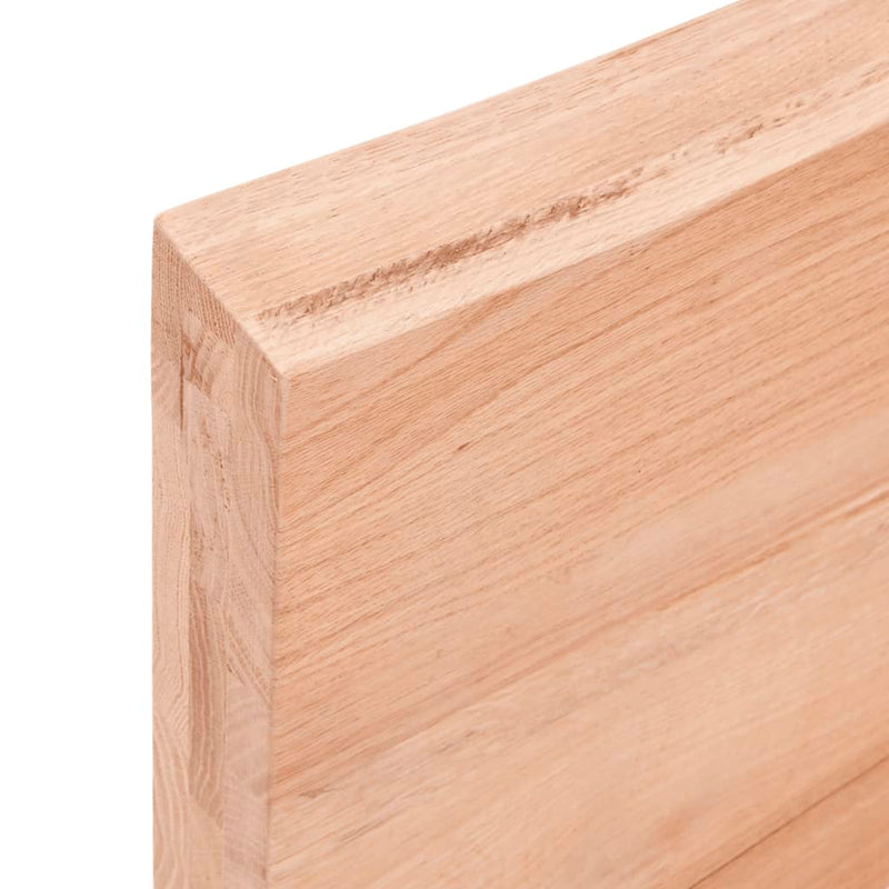 Raft de perete maro deschis 40x30x(2-6) cm lemn stejar tratat