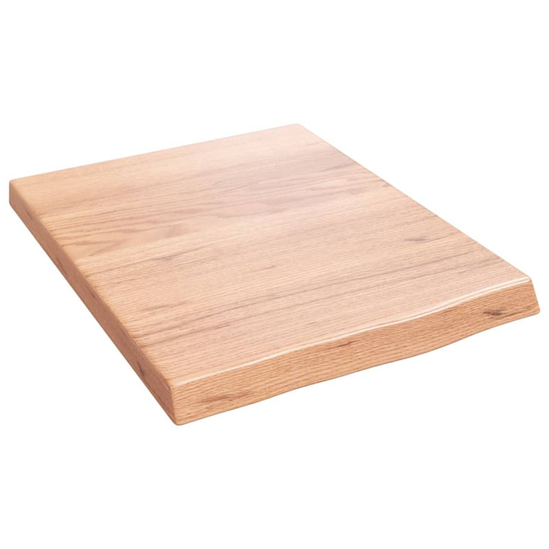 Raft de perete maro deschis 40x50x(2-4) cm lemn stejar tratat