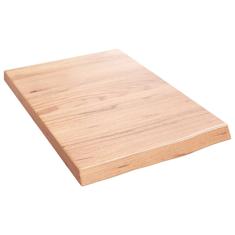 Raft de perete maro deschis 40x60x(2-4) cm lemn stejar tratat