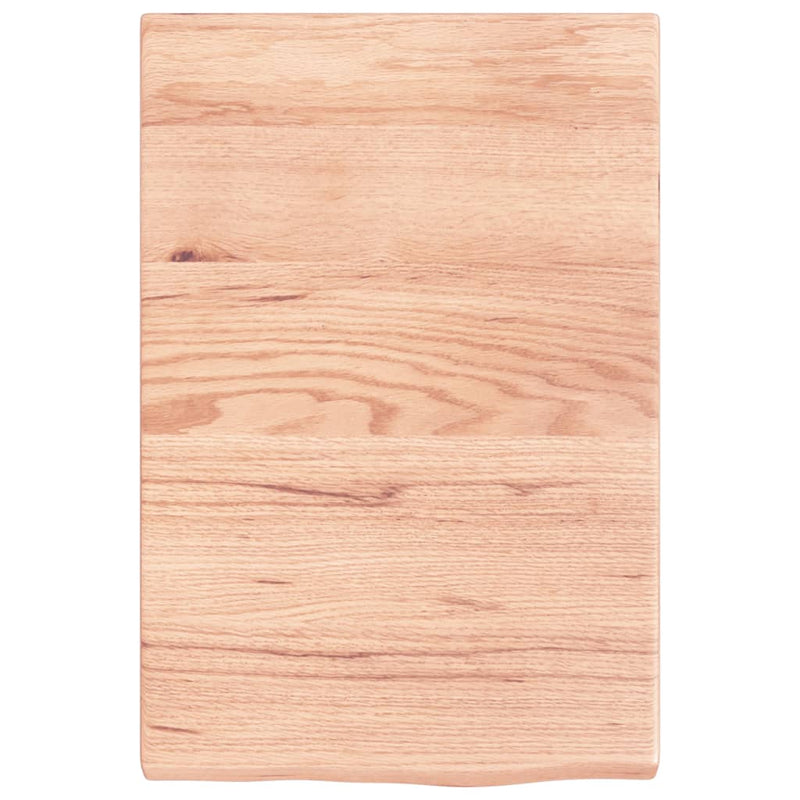 Raft de perete maro deschis 40x60x(2-4) cm lemn stejar tratat