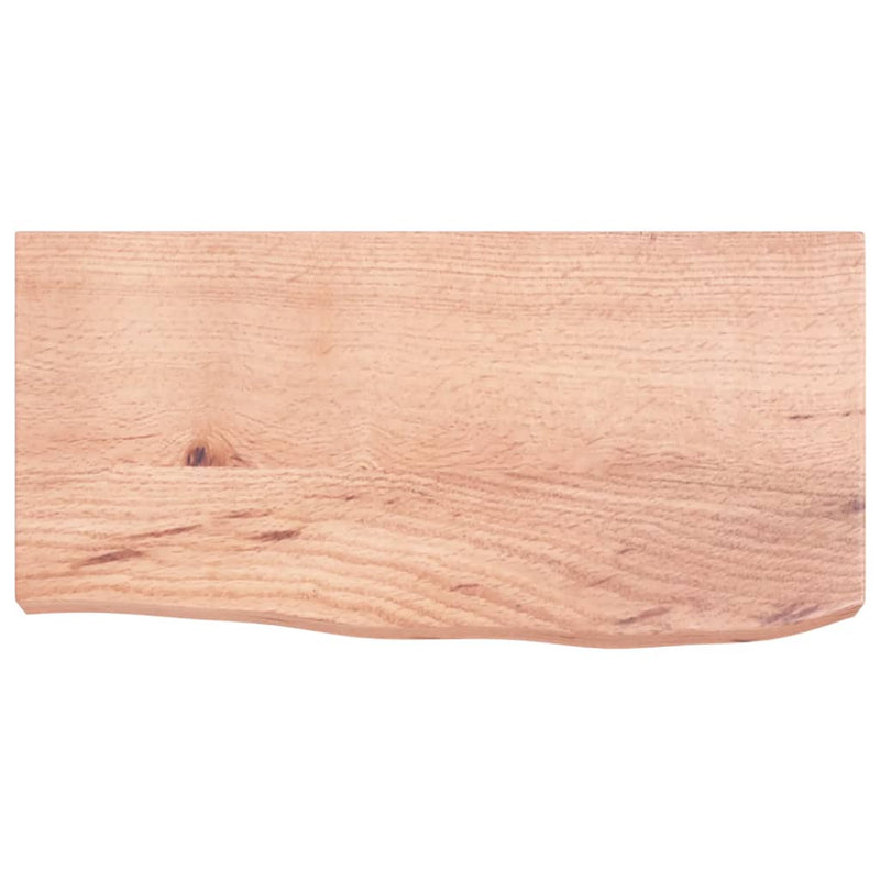 Raft de perete maro deschis 60x30x(2-6) cm lemn stejar tratat