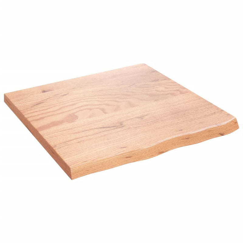 Raft de perete maro deschis 60x60x(2-4) cm lemn stejar tratat
