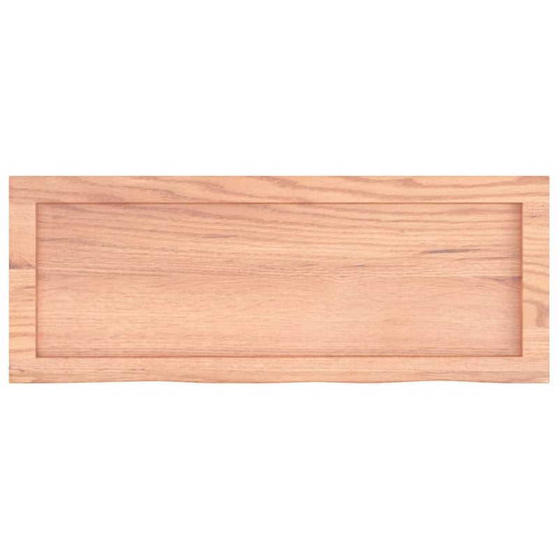 Raft de perete maro deschis 80x30x(2-4) cm lemn stejar tratat