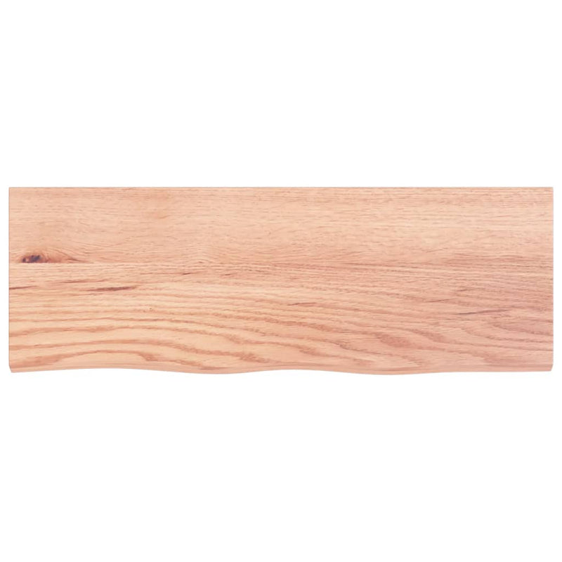 Raft de perete maro deschis 80x30x(2-6) cm lemn stejar tratat