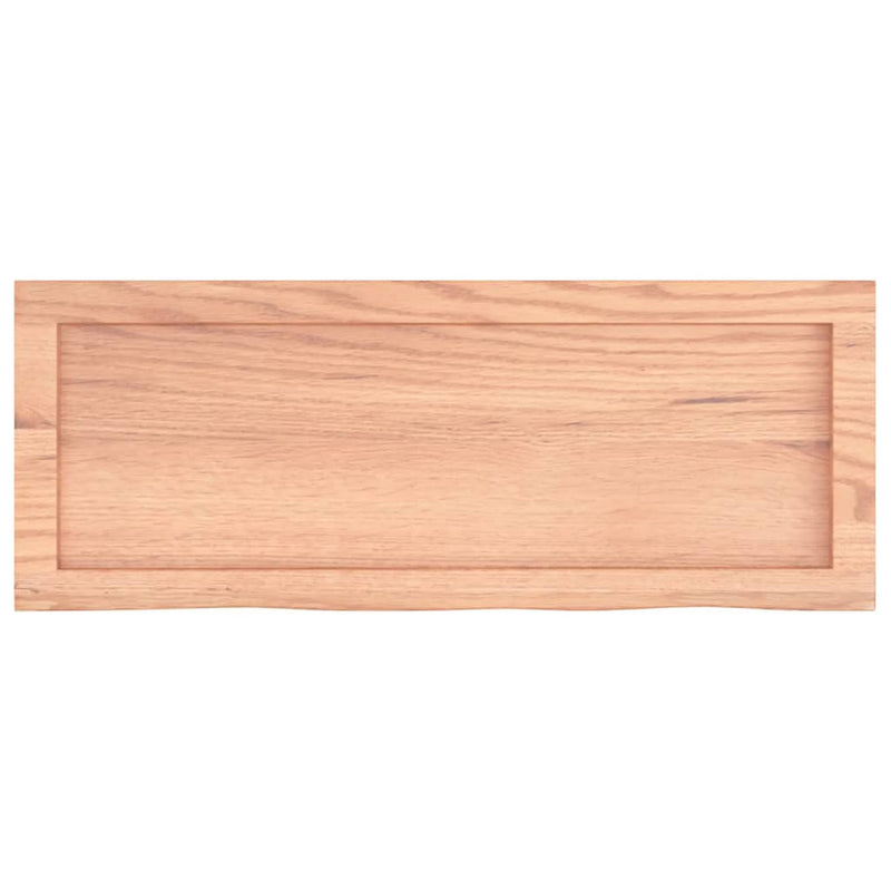 Raft de perete maro deschis 80x30x(2-6) cm lemn stejar tratat
