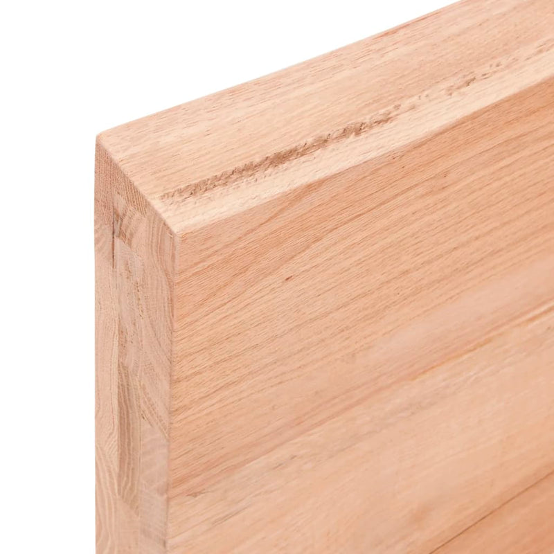Raft de perete maro deschis 80x30x(2-6) cm lemn stejar tratat