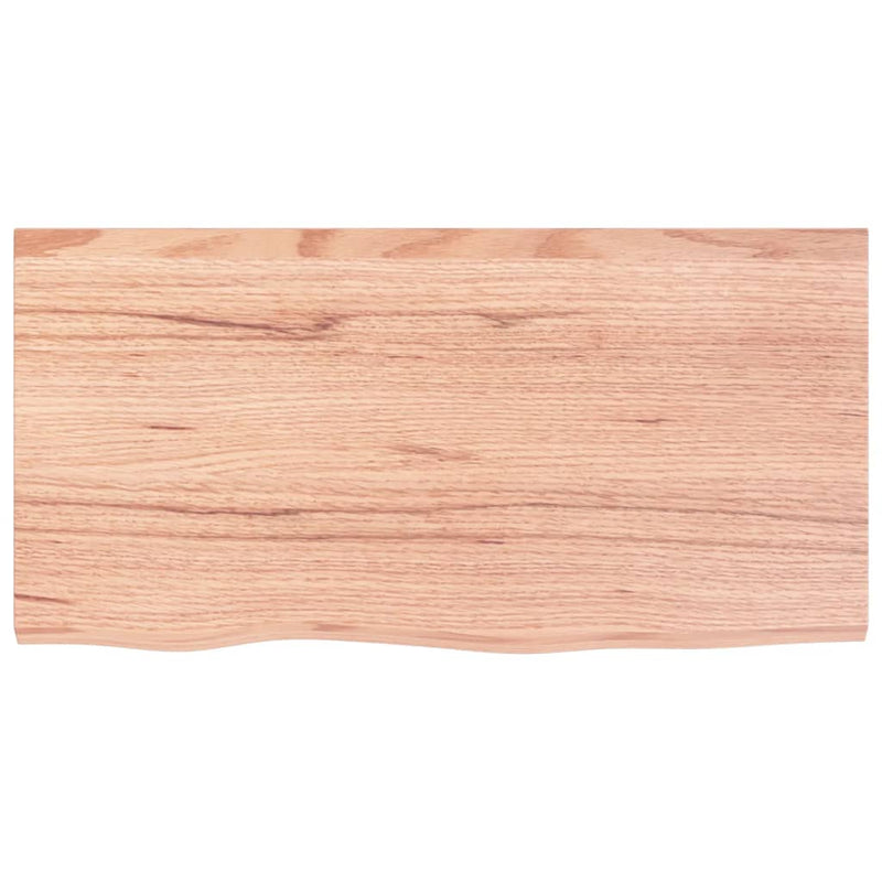 Raft de perete maro deschis 80x40x(2-4) cm lemn stejar tratat