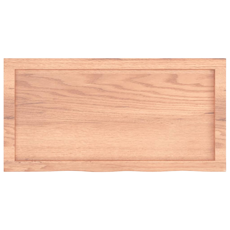Raft de perete maro deschis 80x40x(2-4) cm lemn stejar tratat