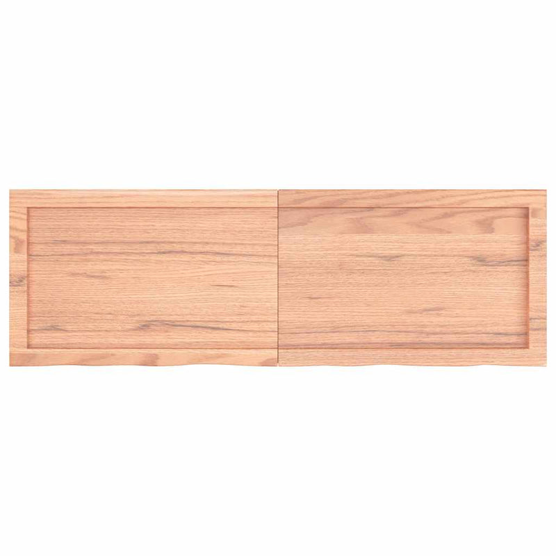 Raft de perete maro deschis 120x40x(2-4) cm lemn stejar tratat