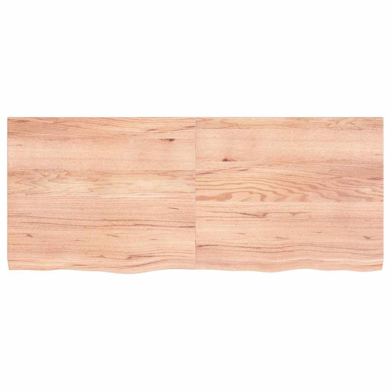 Raft de perete maro deschis 120x50x(2-4) cm lemn stejar tratat