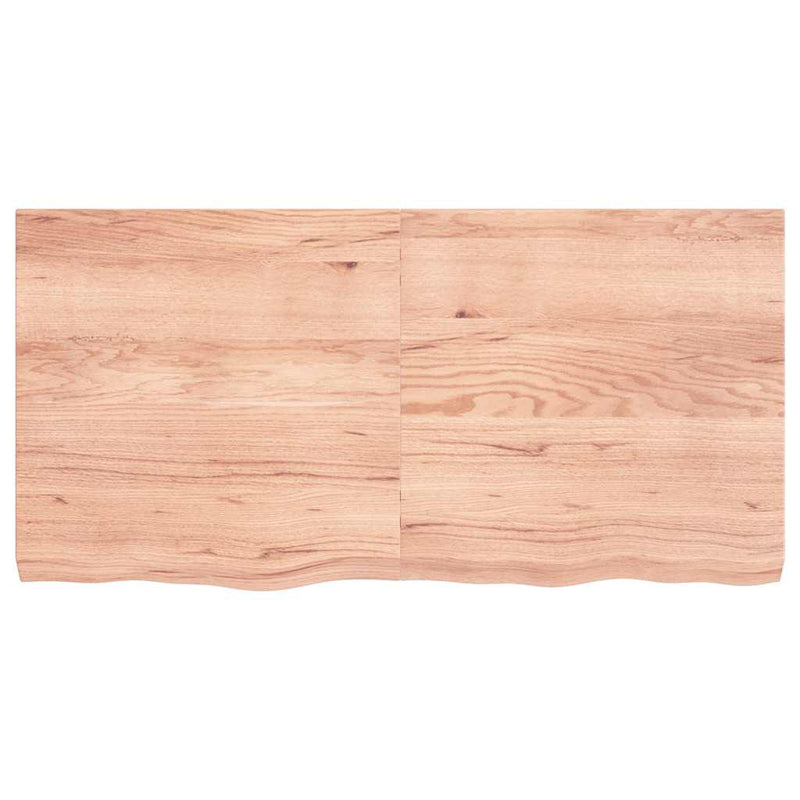 Raft de perete maro deschis 120x60x(2-6) cm lemn stejar tratat