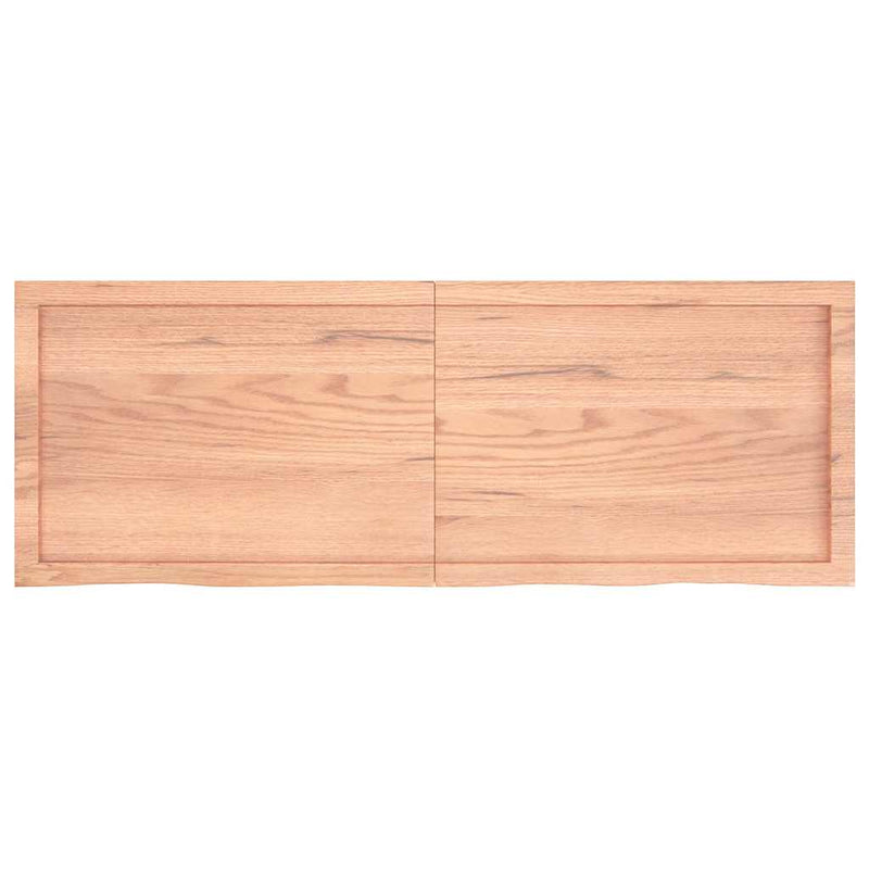 Raft de perete maro deschis 140x50x(2-4) cm lemn stejar tratat