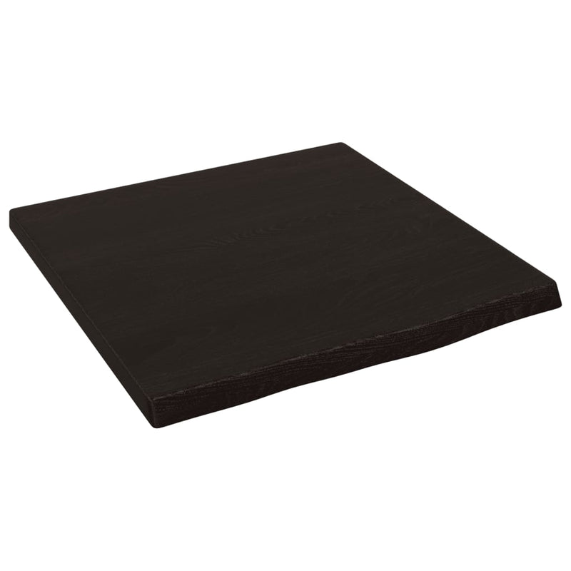 Raft de perete maro închis 40x40x2 cm lemn masiv stejar tratat
