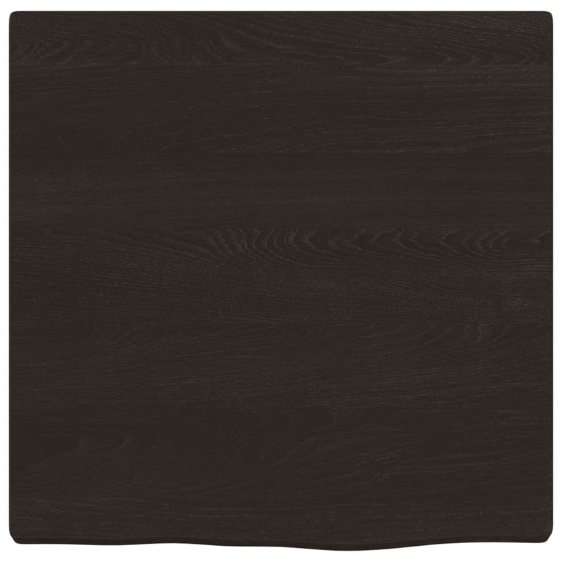 Raft de perete maro închis 40x40x2 cm lemn masiv stejar tratat