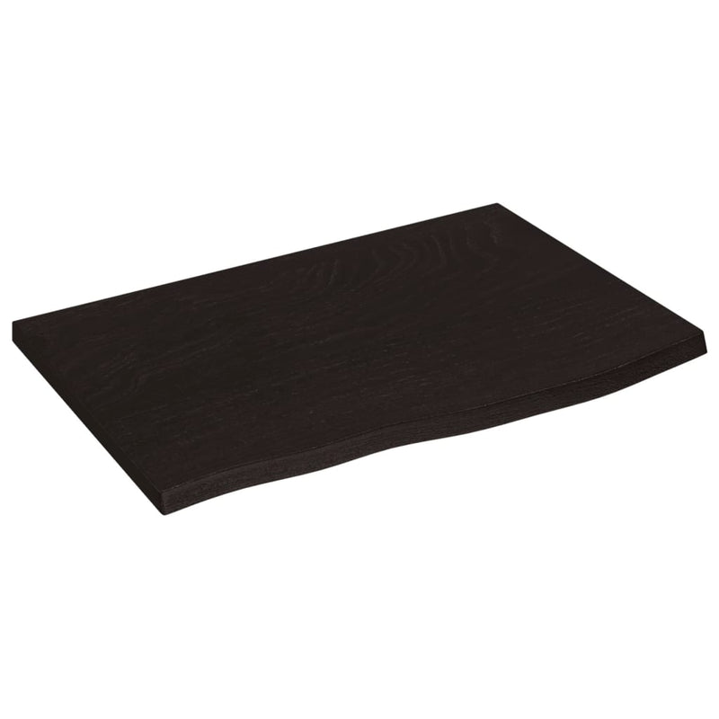 Raft de perete maro închis 60x40x2 cm lemn masiv stejar tratat